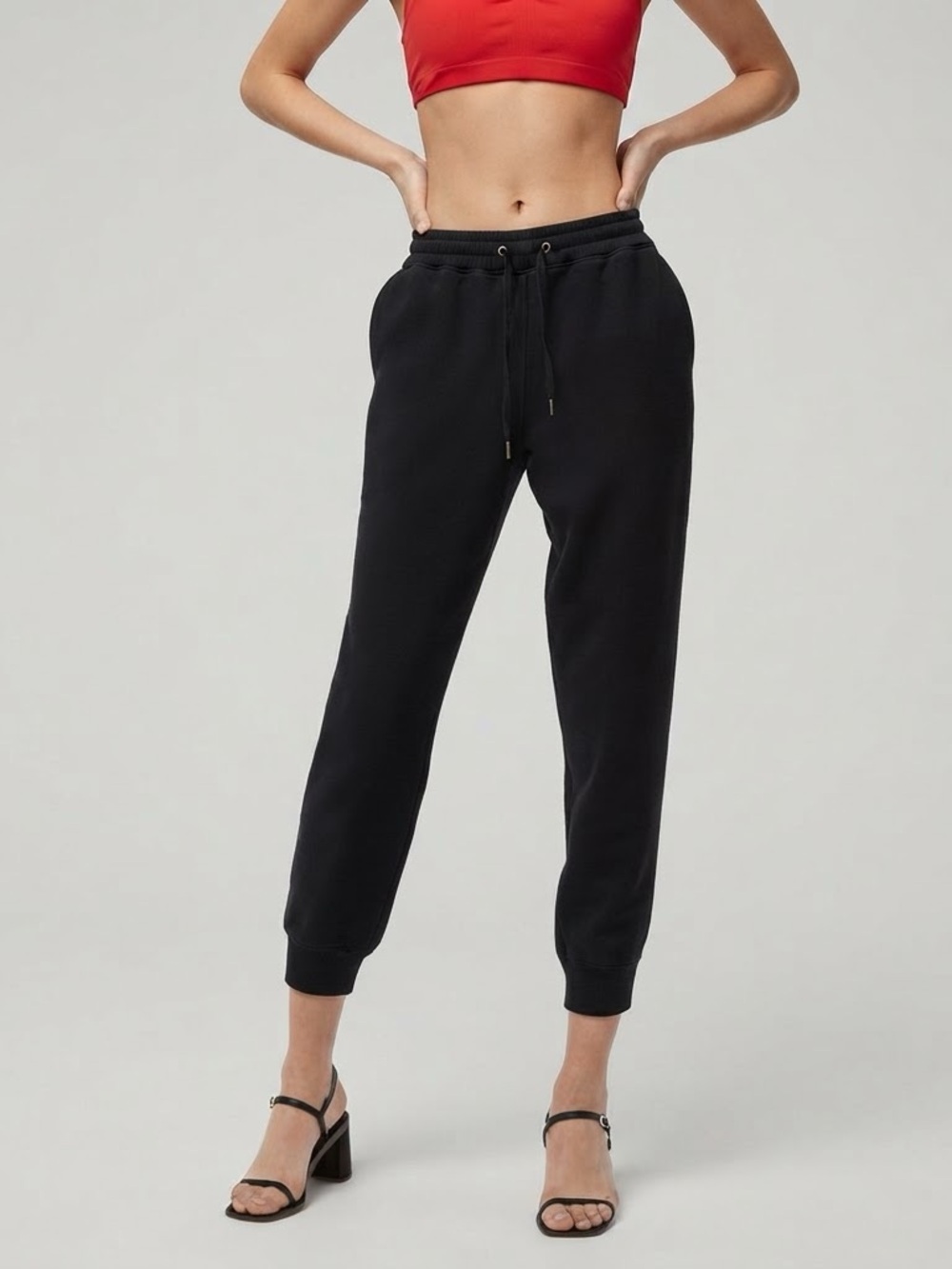 Wilfred| Aritzia| Buffoon Black Drawstring Jogger Pants Sz XXS